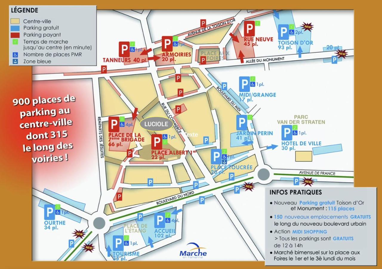 La Luciole Gite Urbain A Marche En Famenne Exteriör bild